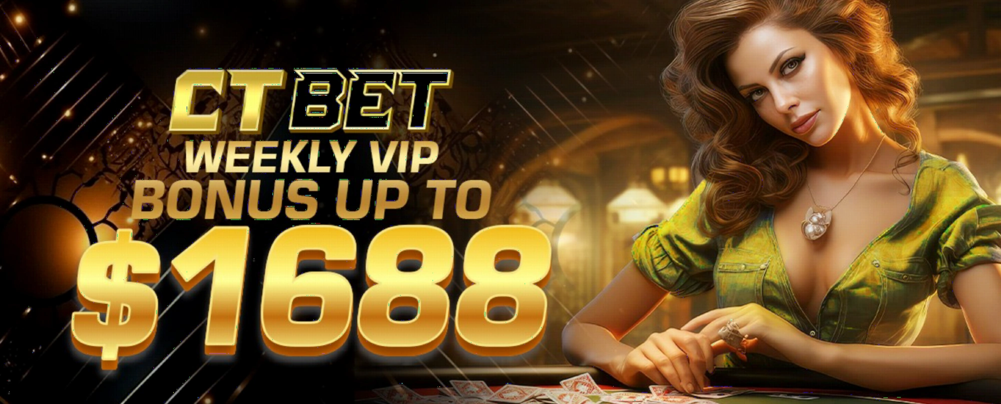 CTBet weekly bonus up to $1688